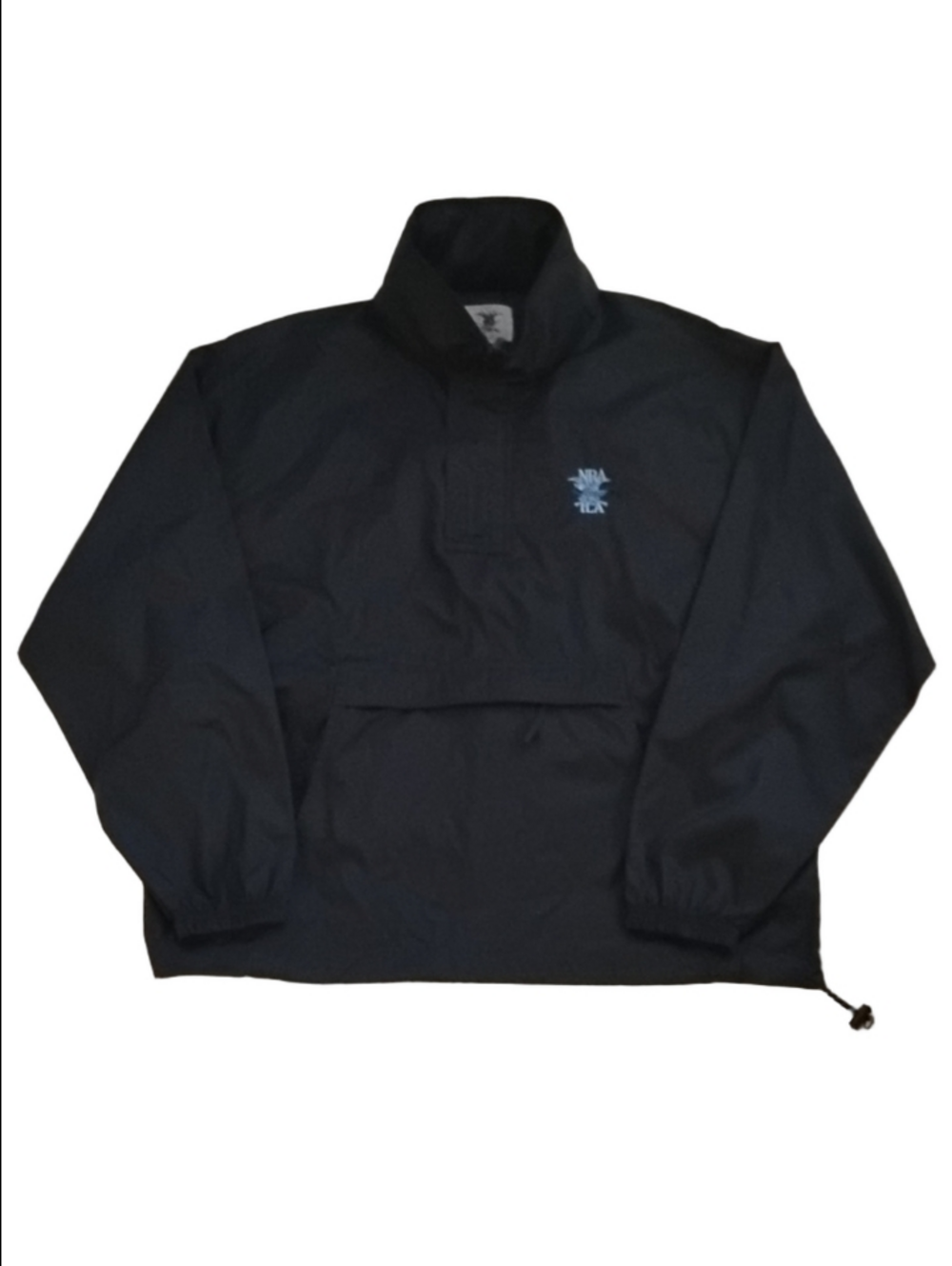 Men's Navy Pullover Windbreaker with Subtle Chest Logo